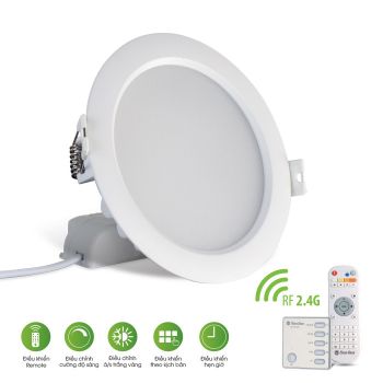 Đèn LED âm trần Downlight 90/7W (Điều khiển bằng Remote)